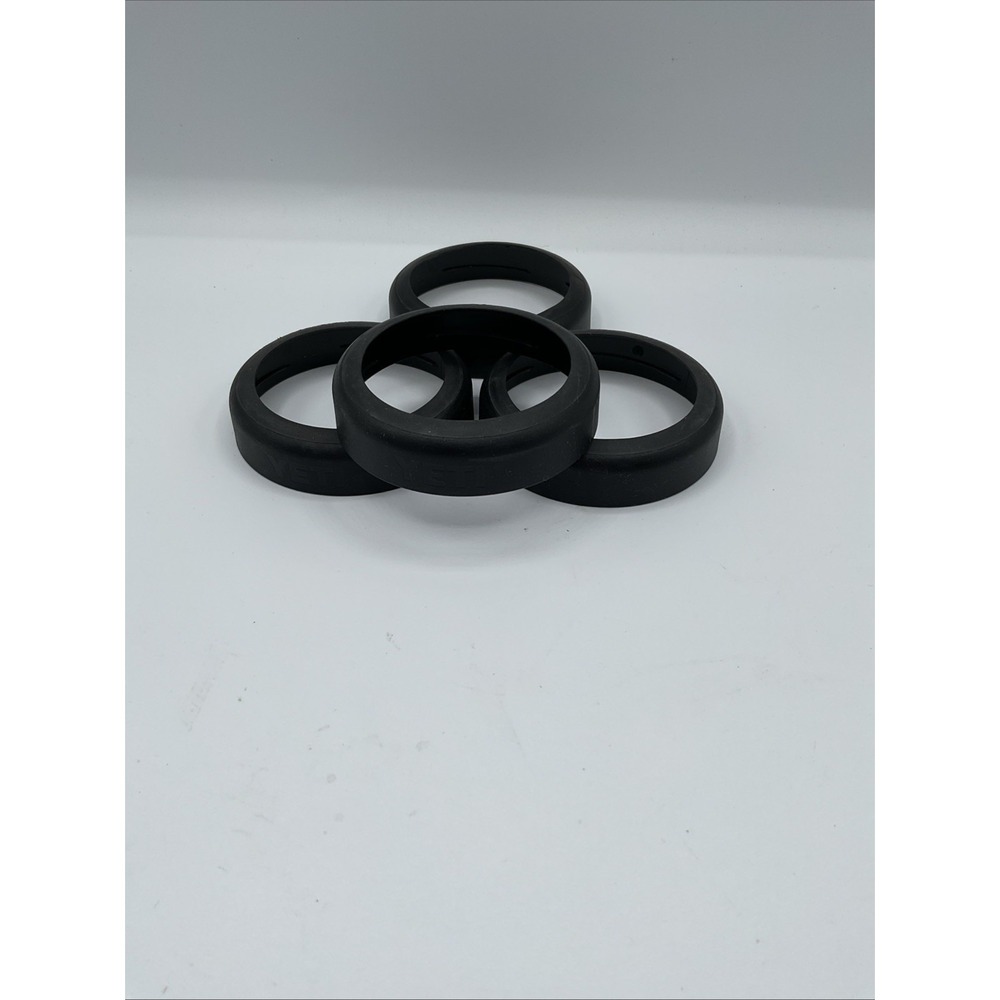 Lot of 4 YETI Rambler Colster Can Insulator Lid Replacements Black Fat Can